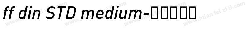 ff din STD medium字体转换